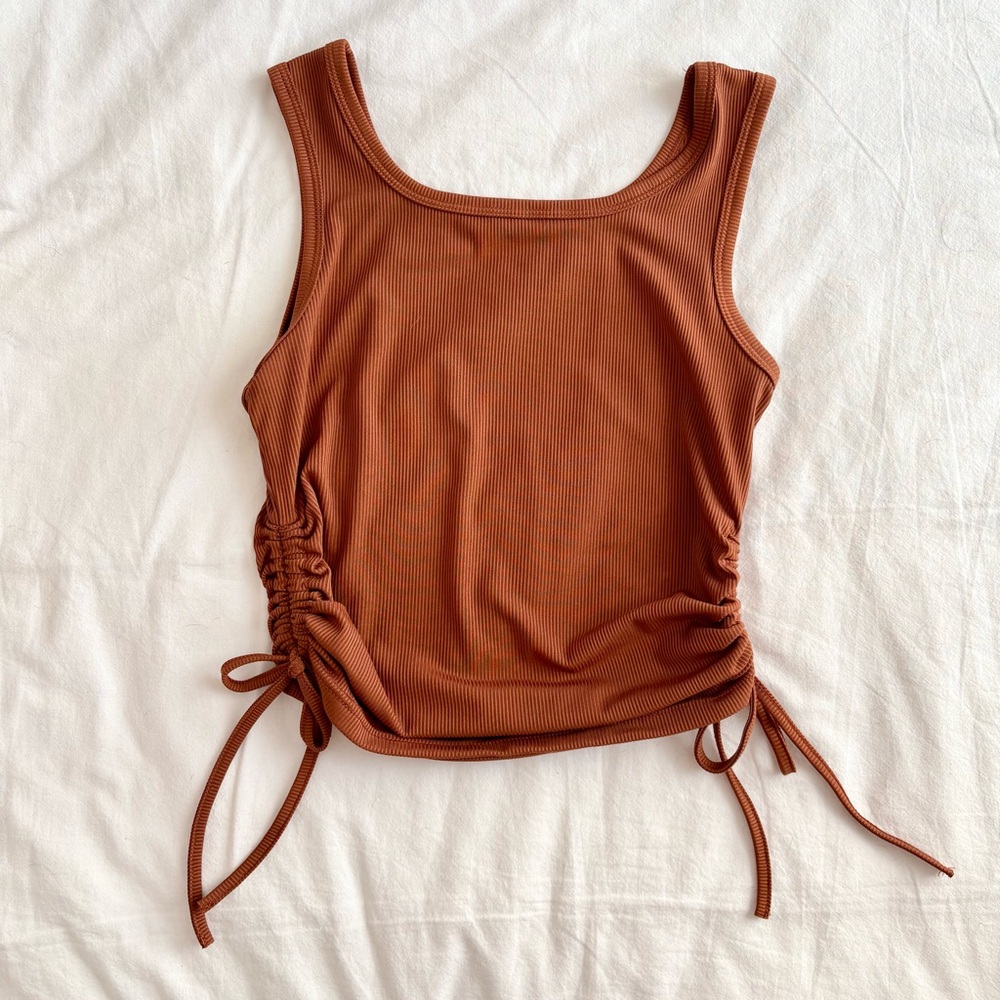 Orange Ruffle Basic Cami - Picture 10 of 11
